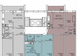 Продается трехкомнатная квартира, 56 м2, Челябинск, улица Героев Танкограда, 91, ЖК Театральный