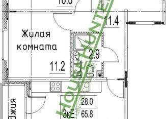 Продам 2-ком. квартиру, 70 м2, поселок Бугры, улица Шекспира, 1