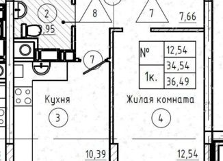 1-комнатная квартира на продажу, 36.5 м2, Батайск, ЖК Талалихина, переулок Талалихина, 30к1