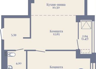 Продажа двухкомнатной квартиры, 50.5 м2, Пермский край, Пермская улица, 6