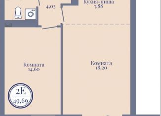 2-ком. квартира на продажу, 49.7 м2, Пермь, Ленинский район, Пермская улица, 6