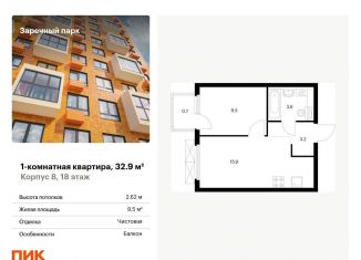 Продажа 1-комнатной квартиры, 32.9 м2, Ленинградская область