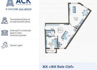 Продам 1-комнатную квартиру, 120.5 м2, Краснодар, улица Николая Кондратенко, 8, Западный округ