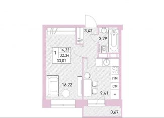 Однокомнатная квартира на продажу, 32.6 м2, Балашиха, жилой комплекс Столичный, к23, ЖК Столичный