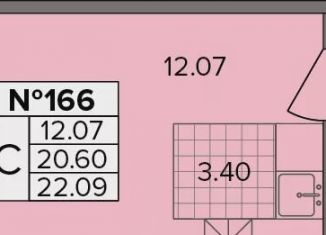 Продаю квартиру студию, 22.1 м2, деревня Новое Девяткино