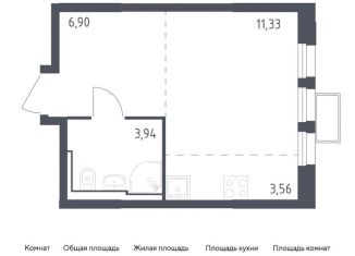 Продам квартиру студию, 25.7 м2, Московская область, жилой комплекс Квартал Строгино, к2