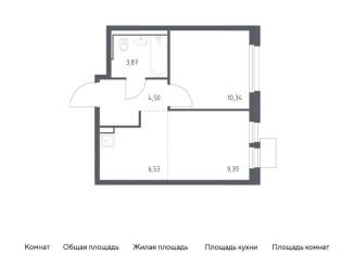 Двухкомнатная квартира на продажу, 34.6 м2, Московская область, квартал Ивакино, 2к1
