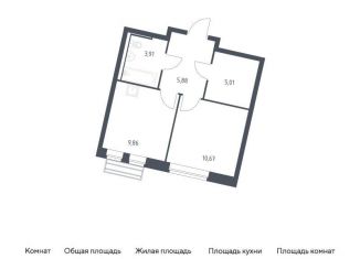 1-комнатная квартира на продажу, 35.3 м2, село Лайково