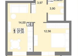 Продажа 1-комнатной квартиры, 36.9 м2, Верхняя Пышма, ЖК Венеция