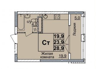Продам квартиру студию, 28 м2, Нижний Новгород, метро Горьковская