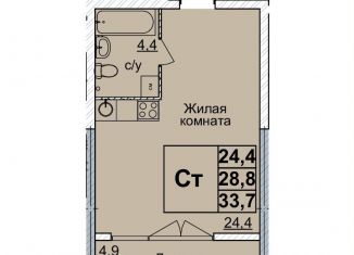 Продам квартиру студию, 33 м2, Нижний Новгород, метро Горьковская