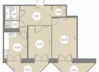 Продаю 2-комнатную квартиру, 56 м2, Санкт-Петербург, ЖК Огни Залива, улица Маршала Захарова, 8