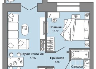 Продаю двухкомнатную квартиру, 38 м2, Ульяновск, жилой комплекс Центрополис, 5, ЖК Центрополис