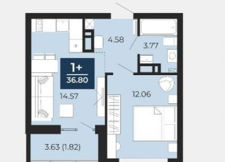 Продам 1-ком. квартиру, 36.8 м2, деревня Патрушева, ЖК Никольский