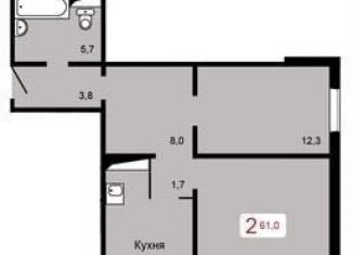 Продам 2-комнатную квартиру, 61 м2, Красноярск, Кировский район