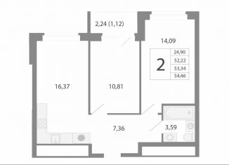 Продам трехкомнатную квартиру, 53.3 м2, Екатеринбург, метро Проспект Космонавтов