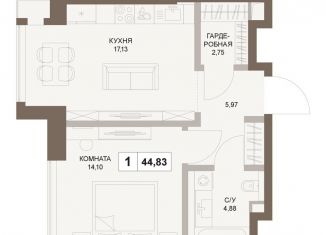Продается 1-комнатная квартира, 44.8 м2, Москва, 5-й Донской проезд, вл21к6, Донской район