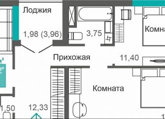 Продажа 2-комнатной квартиры, 69.1 м2, Крым