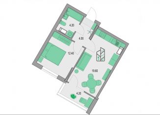 Продажа однокомнатной квартиры, 44.4 м2, Нижегородская область, проспект Гагарина, 144