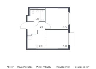 Продажа 1-комнатной квартиры, 35.2 м2, Московская область