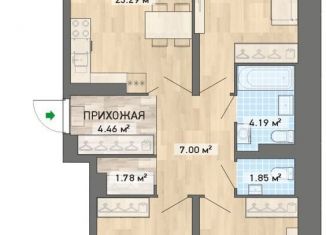 Продажа трехкомнатной квартиры, 91.5 м2, Екатеринбург, ЖК Просторы