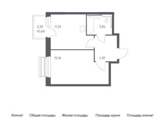 Продажа 1-ком. квартиры, 35.8 м2, Московская область