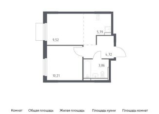 2-комнатная квартира на продажу, 34.1 м2, Московская область