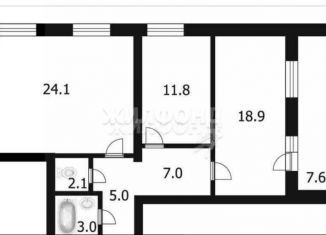 Продажа 2-комнатной квартиры, 71.6 м2, Новосибирск, улица Романтиков, 5, метро Площадь Гарина-Михайловского