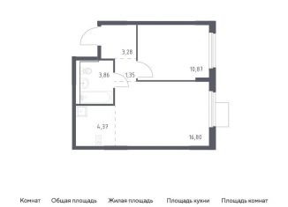 Продажа 1-комнатной квартиры, 40.5 м2, Мытищи, ЖК Мытищи Парк