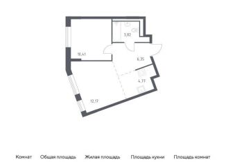 Однокомнатная квартира на продажу, 37.5 м2, деревня Лаголово, жилой комплекс Квартал Лаголово, 2