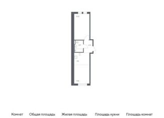 Продается 1-комнатная квартира, 44.4 м2, Москва, жилой комплекс Остафьево, к20