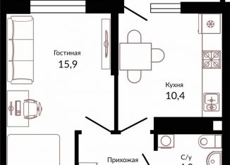 Продаю однокомнатную квартиру, 36.2 м2, Краснодар, ЖК Отражение