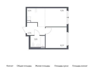 Однокомнатная квартира на продажу, 34.6 м2, село Остафьево, жилой комплекс Остафьево, к20