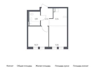 Продается 1-комнатная квартира, 34.6 м2, село Остафьево, жилой комплекс Остафьево, к21