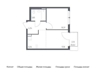 Продается однокомнатная квартира, 35.3 м2, село Остафьево, жилой комплекс Остафьево, к20