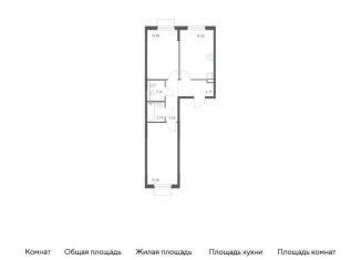 2-комнатная квартира на продажу, 57.3 м2, Московская область, жилой комплекс Мытищи Парк, к5