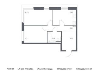Продажа 2-комнатной квартиры, 57.4 м2, Москва, метро Зябликово