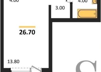 Продам 1-комнатную квартиру, 26.7 м2, Новосибирск, ЖК Галактика