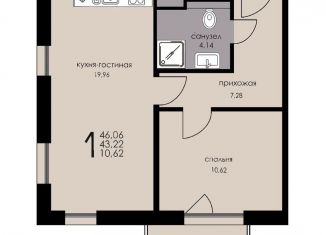 Продается 2-ком. квартира, 43.2 м2, Ленинградская область