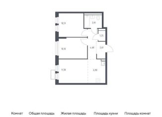 Продам 2-комнатную квартиру, 51.8 м2, Московская область, жилой комплекс Квартал Ивакино, к2