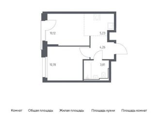 1-комнатная квартира на продажу, 34.2 м2, Москва