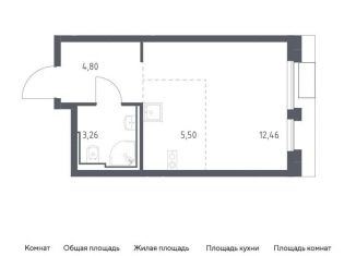 Квартира на продажу студия, 26 м2, Москва, ЮАО