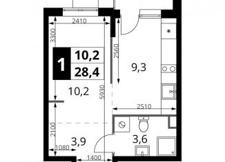 Продается квартира студия, 28.4 м2, Московская область