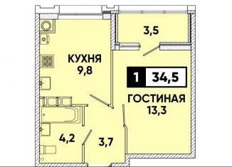 Продажа однокомнатной квартиры, 34.5 м2, Ставропольский край, Российский проспект, 17к1