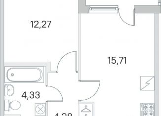 Продаю 1-ком. квартиру, 38.6 м2, посёлок Шушары