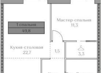 Продаю двухкомнатную квартиру, 49.8 м2, Москва, метро Спортивная