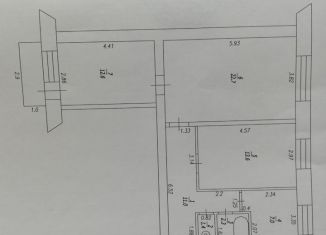 Трехкомнатная квартира на продажу, 70.6 м2, Топки, улица Революции, 16
