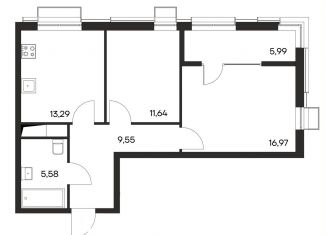 Продается 2-комнатная квартира, 63 м2, Крым