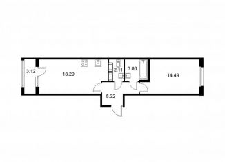 Продается 1-ком. квартира, 45.6 м2, Санкт-Петербург