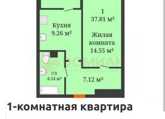 Продается 1-комнатная квартира, 37.8 м2, Ростов-на-Дону, Привокзальная улица, 3Б